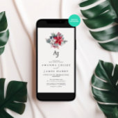 Waterverf Winterbloem Kerstfeest Kaart