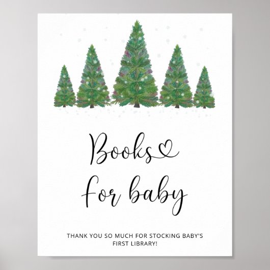 Waterverf winterboeken voor baby poster (Voorkant)