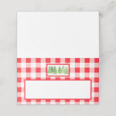 Waterverf Winterbomen Rood Gingham Rut Plaatskaartje (Buitenkant ongevouwen)