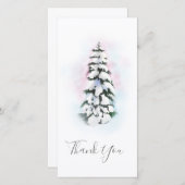 Waterverf winterboom dank u kaart (Voorkant / Achterkant)