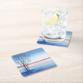 Waterverf winterboom, herbruikbaar meer, bevroren kartonnen onderzetters (Insitu)