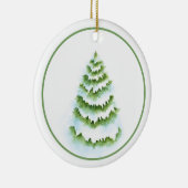 Waterverf winterboom keramisch ornament (Rechts)
