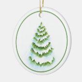 Waterverf winterboom keramisch ornament (Links)