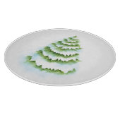 Waterverf winterboom snijplank (Hoek)