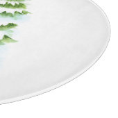 Waterverf winterboom snijplank (Hoek)