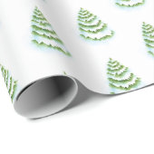 Waterverf winterboompatroon cadeaupapier (Rol Hoek)
