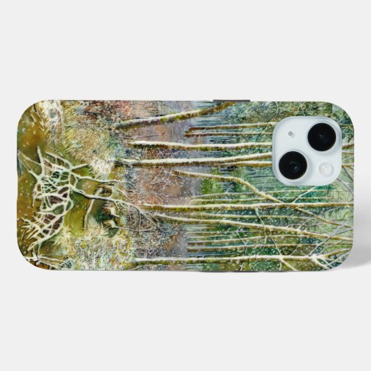 waterverf winterbos Case-Mate iPhone case (Achterkant (horizontaal))