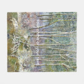 waterverf winterbos fleece deken (Voorkant (Horizontaal))