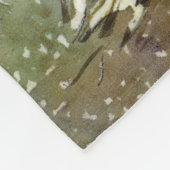 waterverf winterbos fleece deken (Hoek)