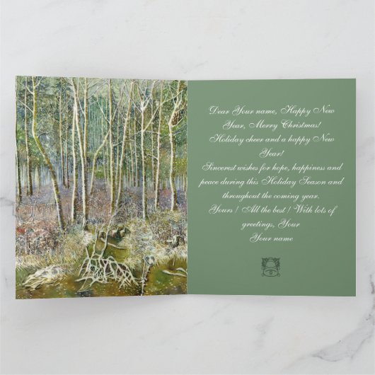 waterverf winterbos kaart (Binnen)