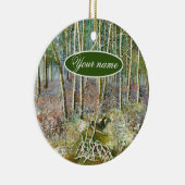 waterverf winterbos keramisch ornament (Rechts)