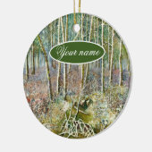 waterverf winterbos keramisch ornament (Links)