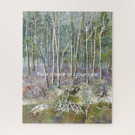 waterverf winterbos legpuzzel