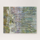 waterverf winterbos legpuzzel (Horizontaal)