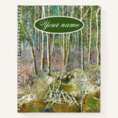 waterverf winterbos notitieboek (Voorkant)