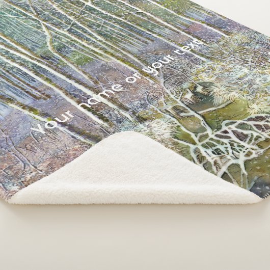 waterverf winterbos sherpa deken (3/4)