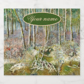 waterverf winterbos sparkling wijnetiket (Enkel label)