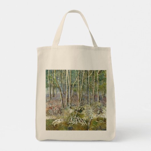 waterverf winterbos tote bag (Achterkant)