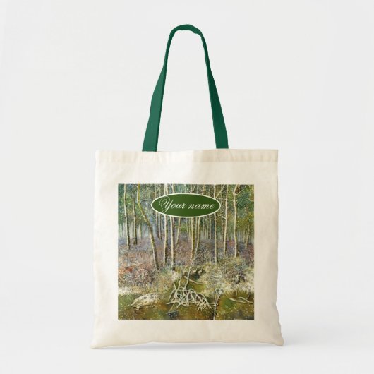 waterverf winterbos tote bag (Voorkant)
