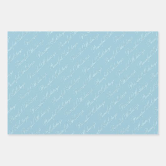 Waterverf winterbos vreedzaam script inpakpapier vel (Voorkant 3)