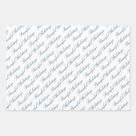 Waterverf winterbos vreedzaam script inpakpapier vel (Voorkant 2)