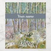 waterverf winterbos wijn etiket (Enkel label)