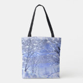 Waterverf winterBossen Canvas tas voor het schilde (Achterkant)