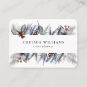 Waterverf winterbotanische olie visitekaartje (Voorkant)