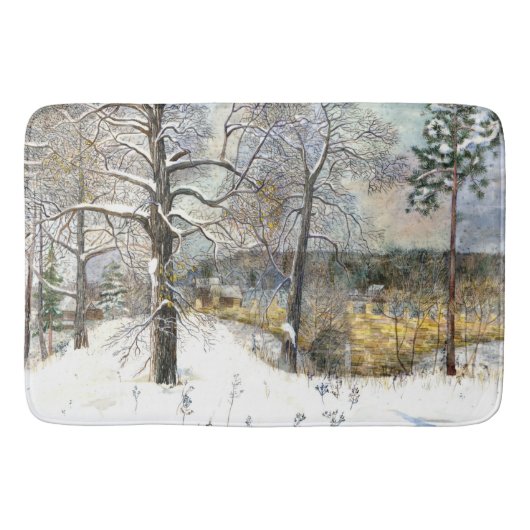 waterverf winterbrug badmat (Voorkant)