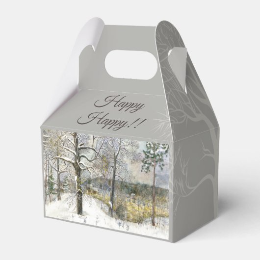 waterverf winterbrug bedankdoosjes (Achterkant)