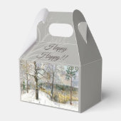 waterverf winterbrug bedankdoosjes (Voorkant Zijde)