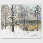 waterverf winterbrug cadeaupapier (Vlak)