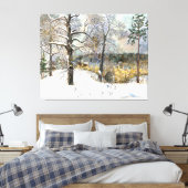 waterverf winterbrug canvas afdruk (Insitu (Slaapkamer))