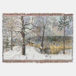 waterverf winterbrug deken