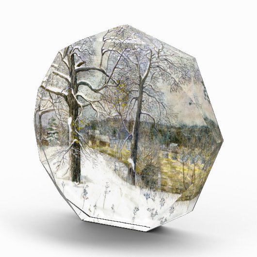 waterverf winterbrug fotoblokken (Rechts)