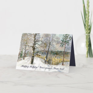 waterverf winterbrug kaart