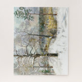 waterverf winterbrug legpuzzel (Verticaal)