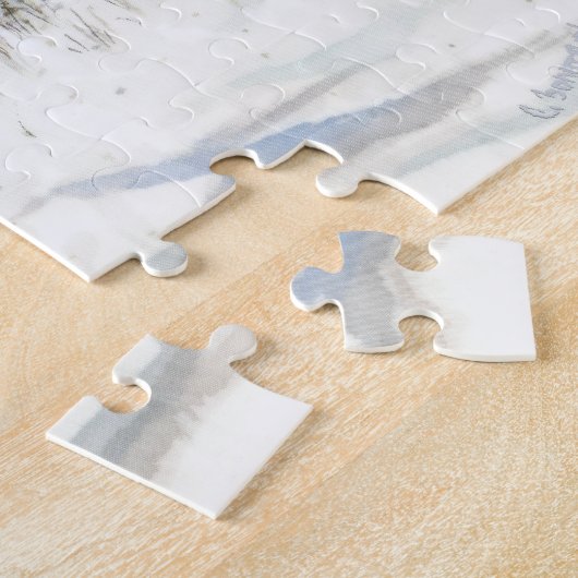 waterverf winterbrug legpuzzel (Zijkant)