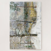 waterverf winterbrug legpuzzel (Verticaal)