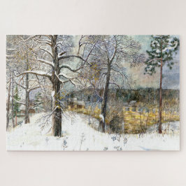 waterverf winterbrug legpuzzel