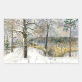 waterverf winterbrug rechthoekige sticker (Voorkant)