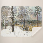 waterverf winterbrug sherpa deken (Voorkant (horizontaal))