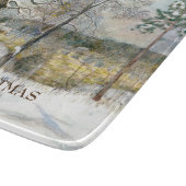 Waterverf winterbrug snijplank (Hoek)