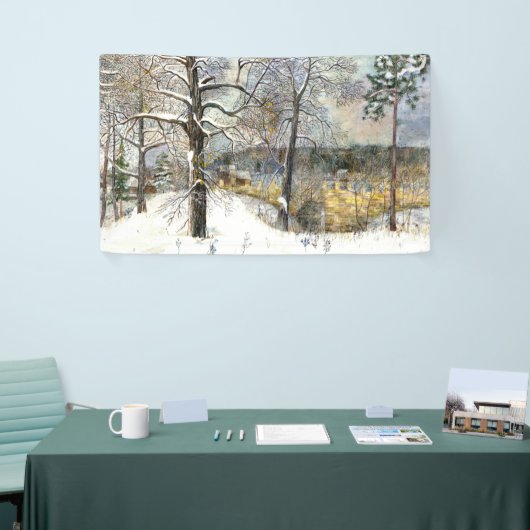 waterverf winterbrug spandoek (Beurs)
