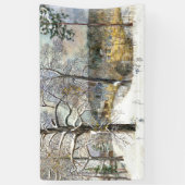 waterverf winterbrug spandoek (Verticaal)