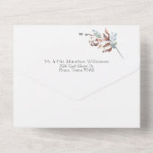 Waterverf winterdeer en oliage bruiloft all in one uitnodiging (Achterkant)