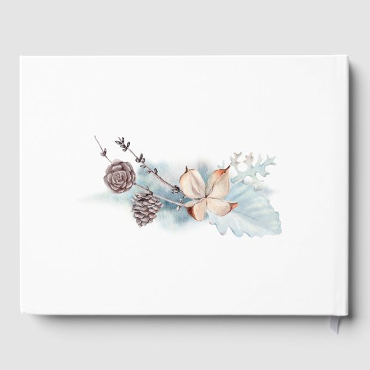 Waterverf winterdeer en oliage bruiloft gastenboek (Achterkant)