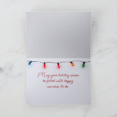 Waterverf winterdeur met kerstversieringen feestdagen kaart (Binnen)