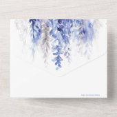 Waterverf - winterevenement blauwe avond liefdadig all in one uitnodiging (Achterkant)