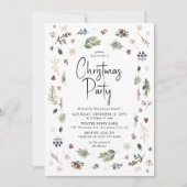 Waterverf Winterfeest kerstfeest Kaart (Voorkant)